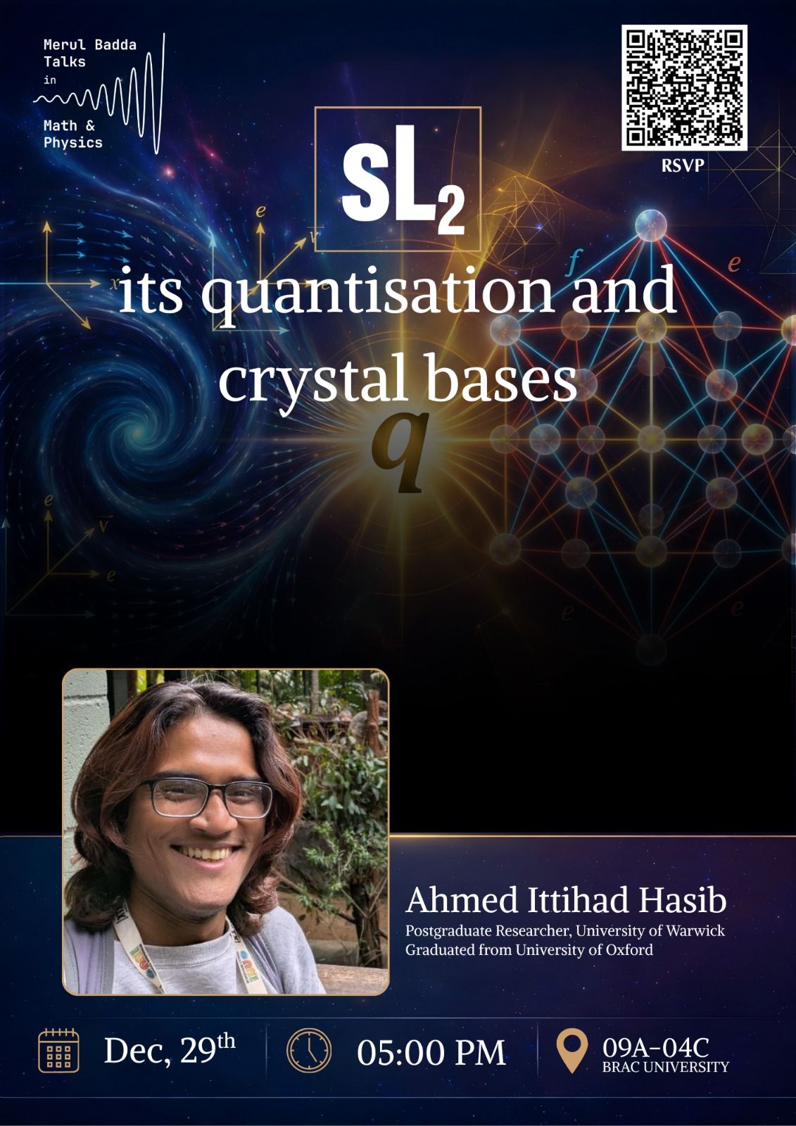 Poster for 𝔰𝔩₂, its quantisation and crystal bases