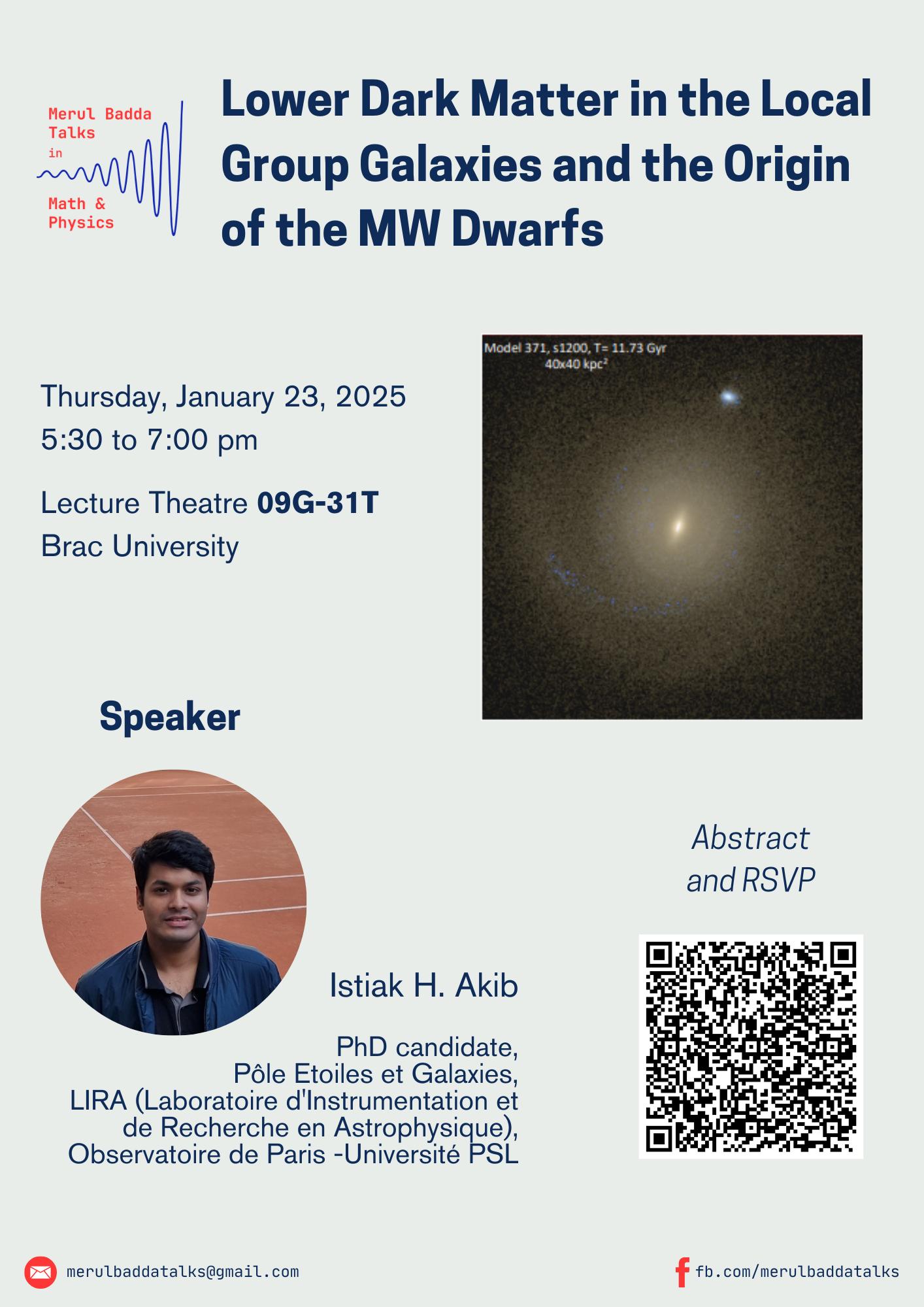 Poster for Lower Dark Matter in the Local Group Galaxies and the Origin of the MW Dwarfs