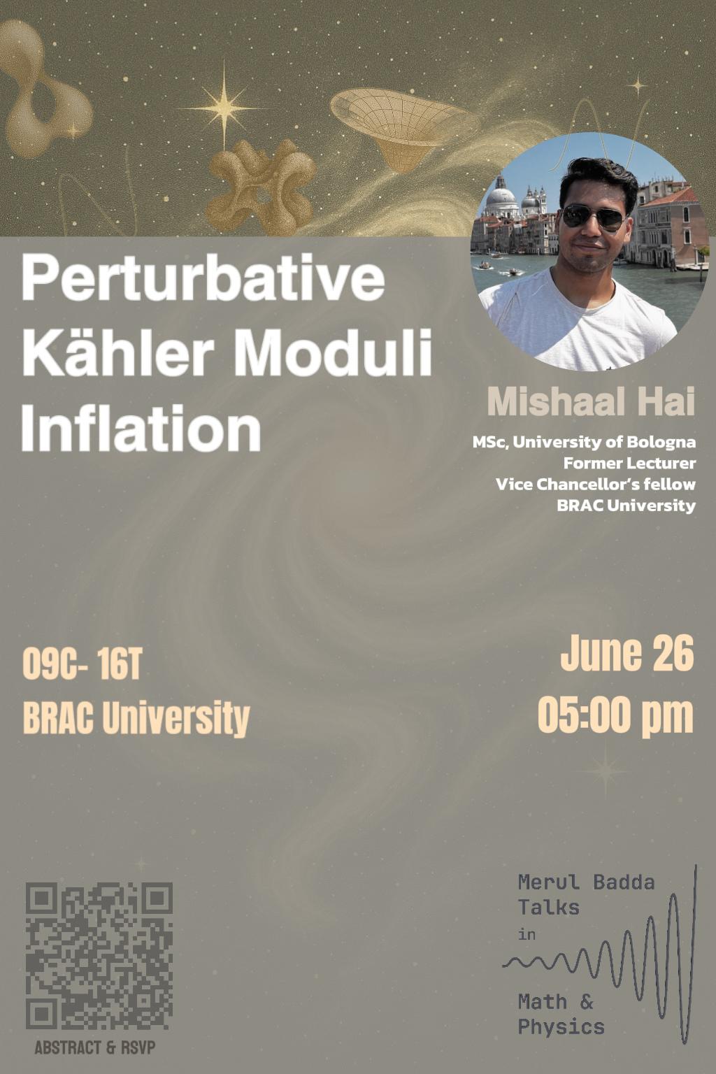 Poster for Perturbative Kähler Moduli Inflation