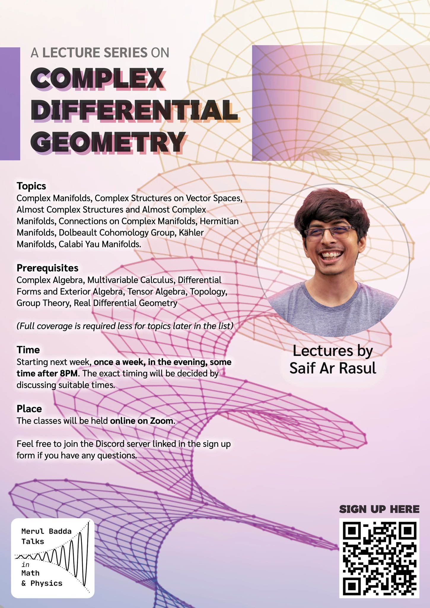 Poster for Lectures on Complex Differential Geometry