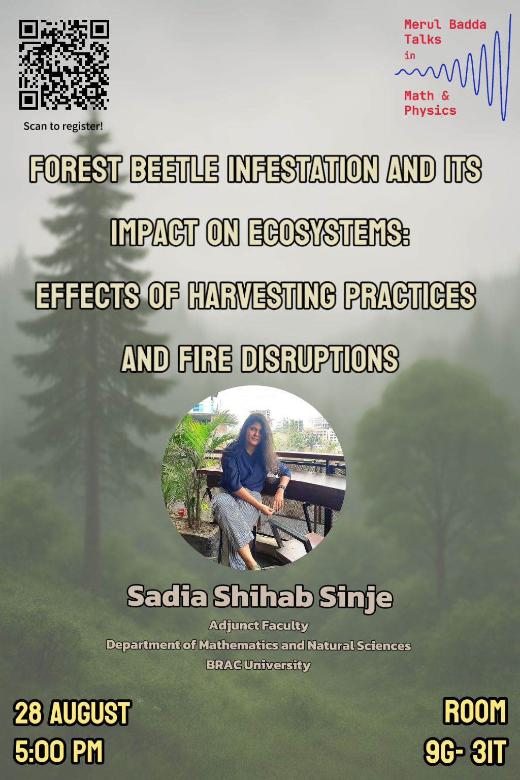 Poster for Forest Beetle Infestation and Its Impact on Ecosystems: Effects of Harvesting Practices and Fire Disruptions